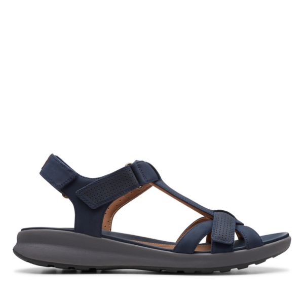 Clarks Womens Un Adorn Vibe Sandals Navy | USA-3627589